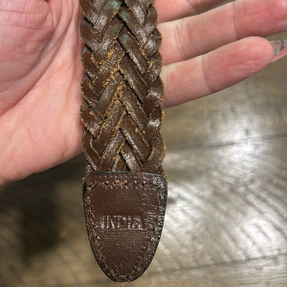 Men’s full grain leather braided belt size XL 42-44 - Picture 6 of 10